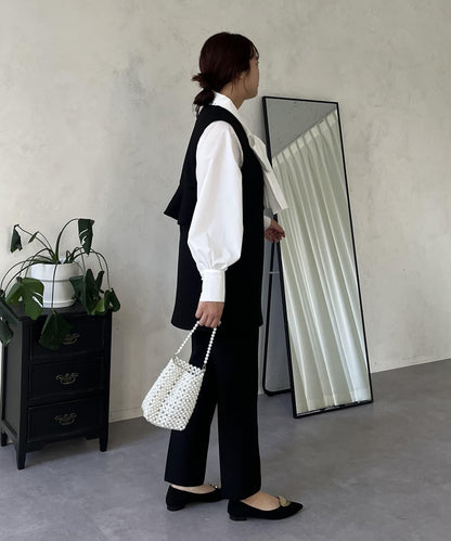 【媽媽監修！禮服系列】修身錐形褲