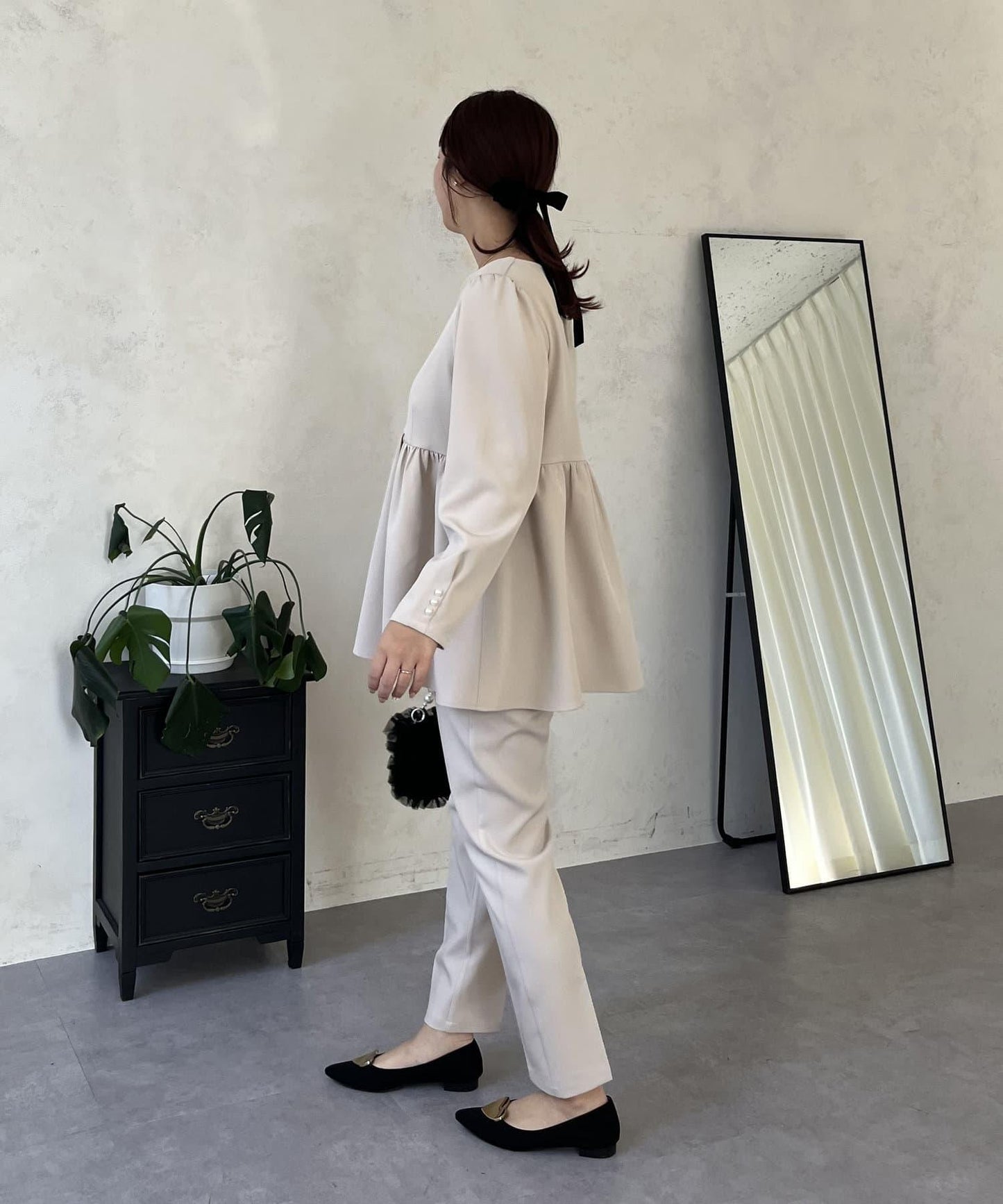 【媽媽監修！禮服系列】修身錐形褲