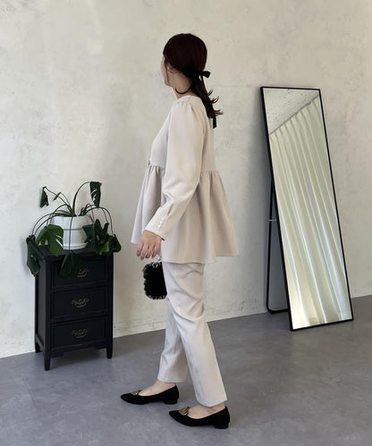 【媽媽監修！禮服系列】修身錐形褲
