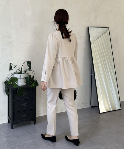 【媽媽監修！禮服系列】修身錐形褲