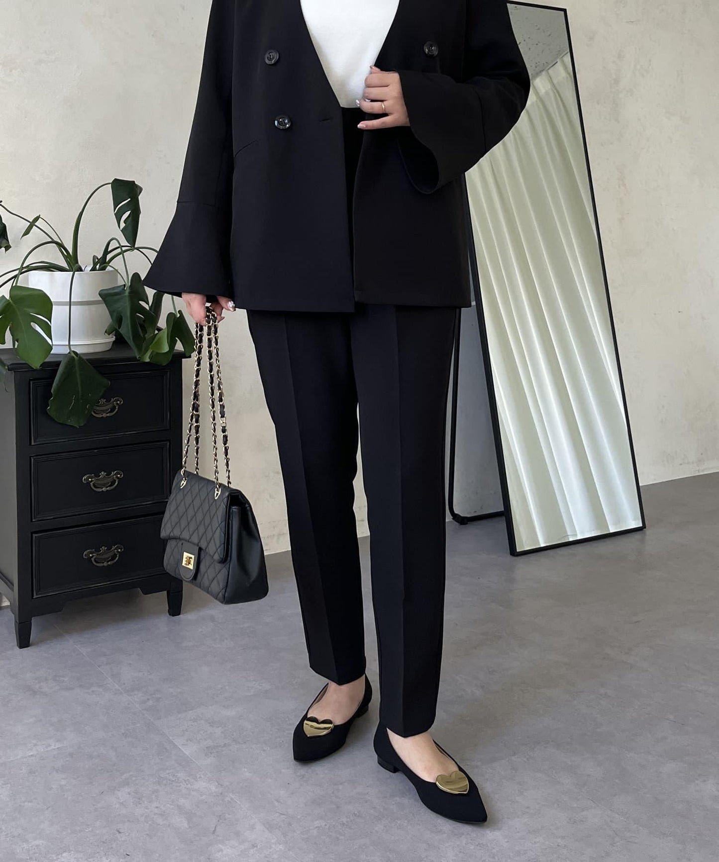【媽媽監修！禮服系列】修身錐形褲