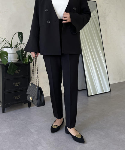 【媽媽監修！禮服系列】修身錐形褲