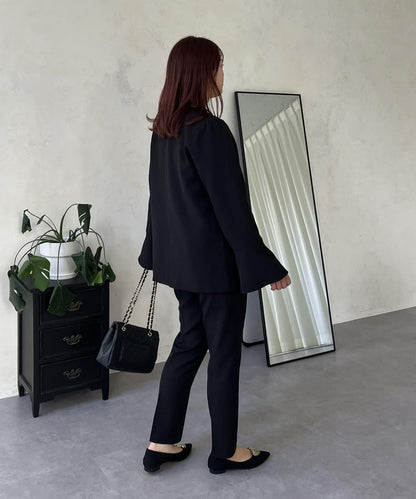 【媽媽監修！禮服系列】修身錐形褲
