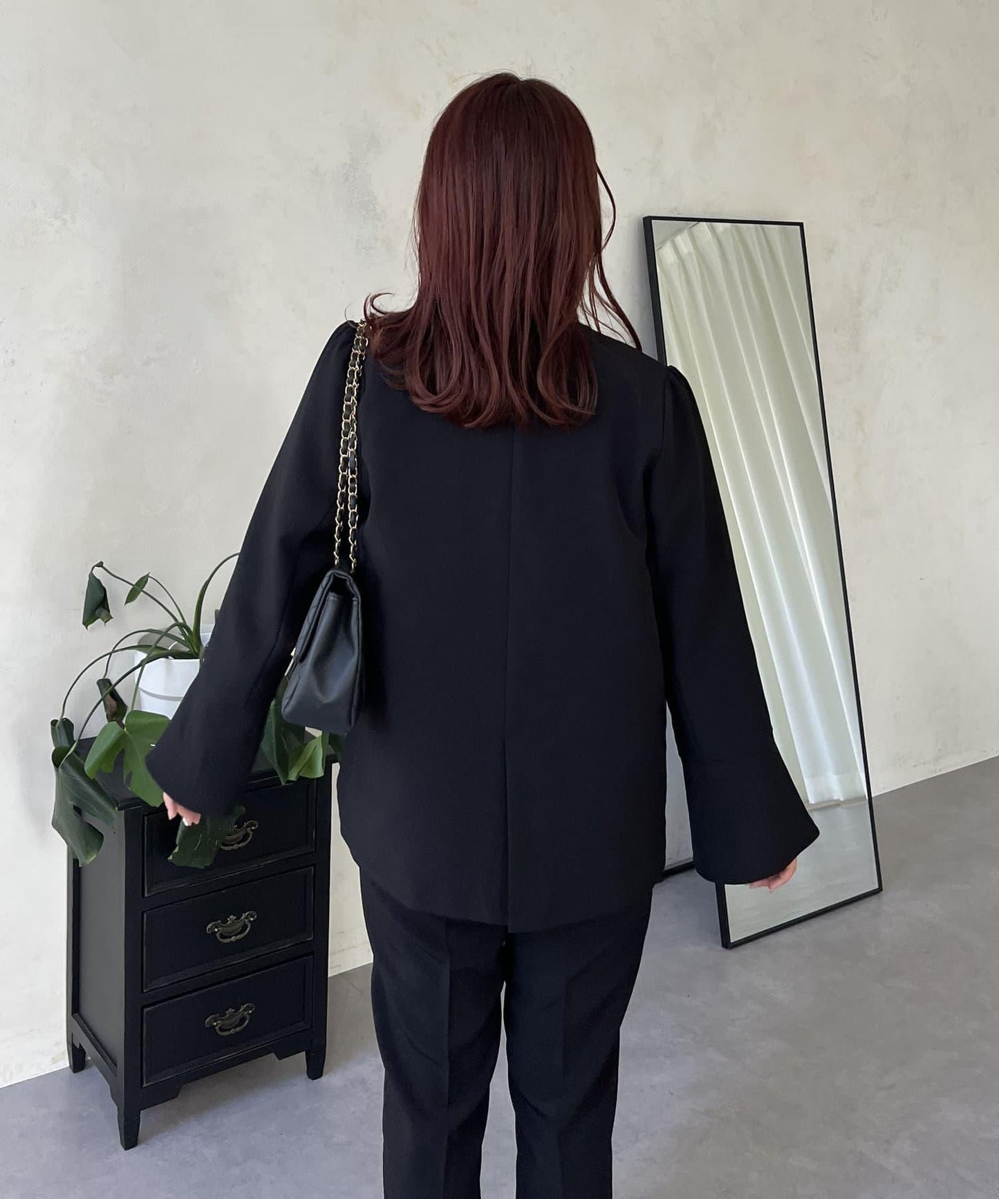 【媽媽監修！禮服單品】雙排扣喇叭袖V領夾克