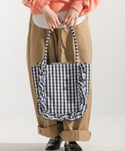 聯名 格子紋 托特包