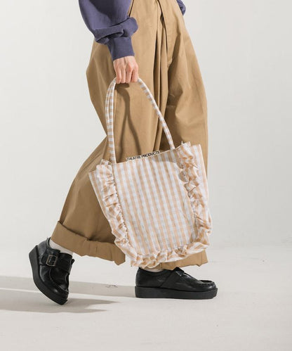 聯名 格子紋 托特包