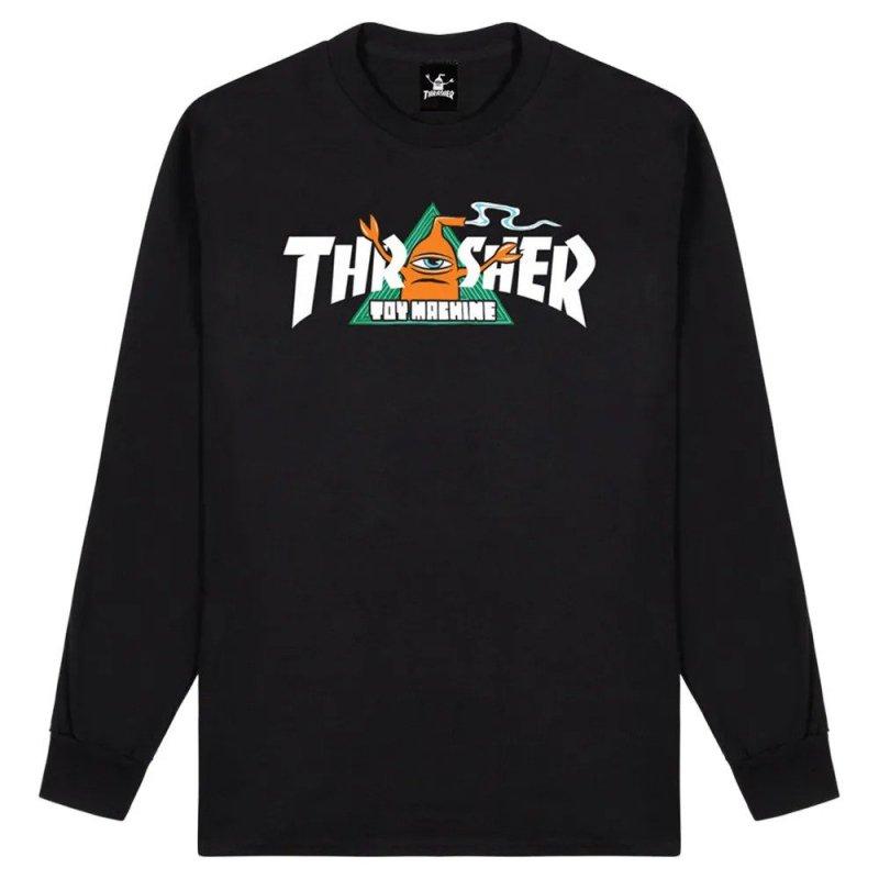 THRASHER x TOY MACHINE VORTEX 長袖 T恤 黑色 (CT7280BK)