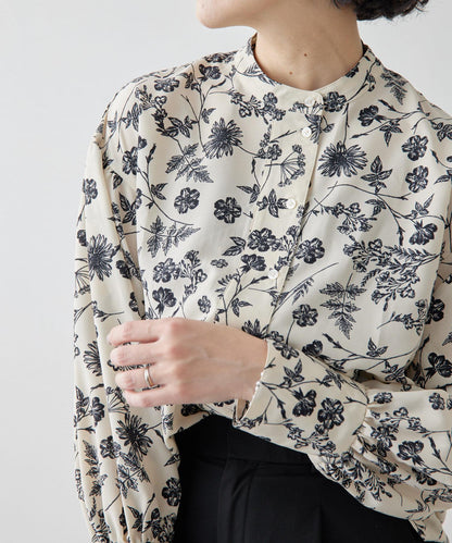花紋/植物/圖案垂褶襯衫【SUM1 STYLE(斯密風格)】