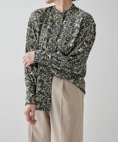 花紋/植物/圖案垂褶襯衫【SUM1 STYLE(斯密風格)】