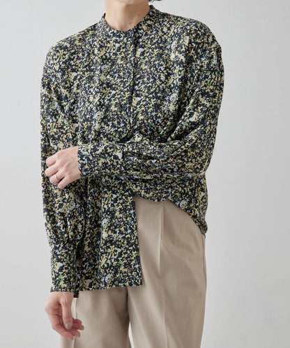 花紋/植物/圖案垂褶襯衫【SUM1 STYLE(斯密風格)】