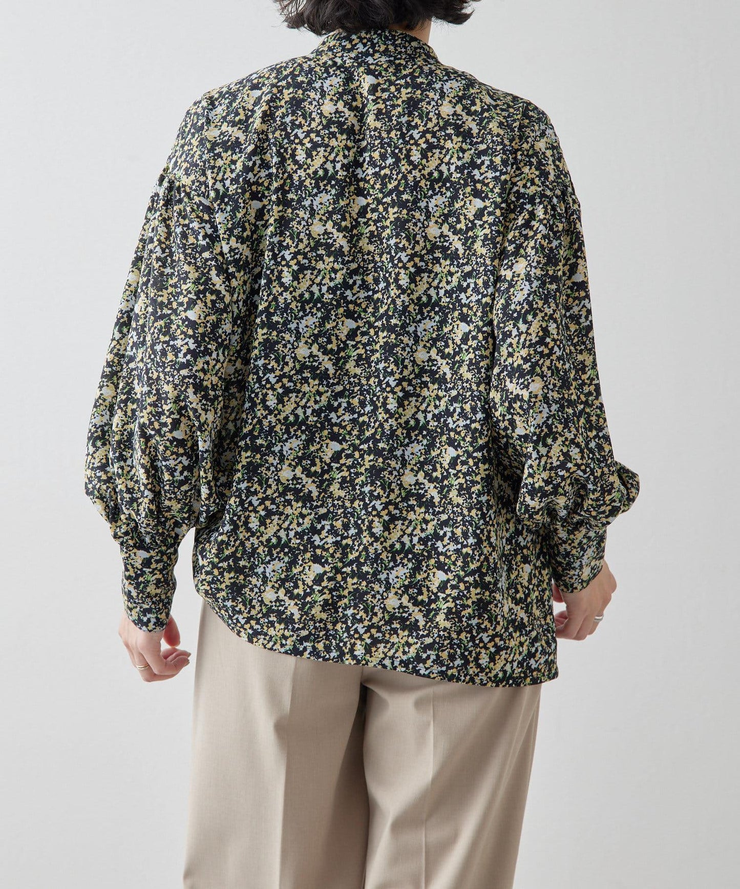 花紋/植物/圖案垂褶襯衫【SUM1 STYLE(斯密風格)】