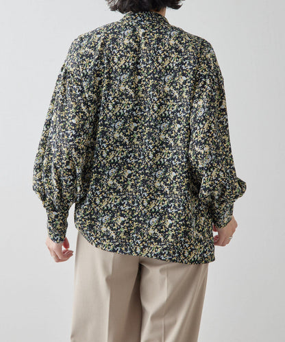 花紋/植物/圖案垂褶襯衫【SUM1 STYLE(斯密風格)】
