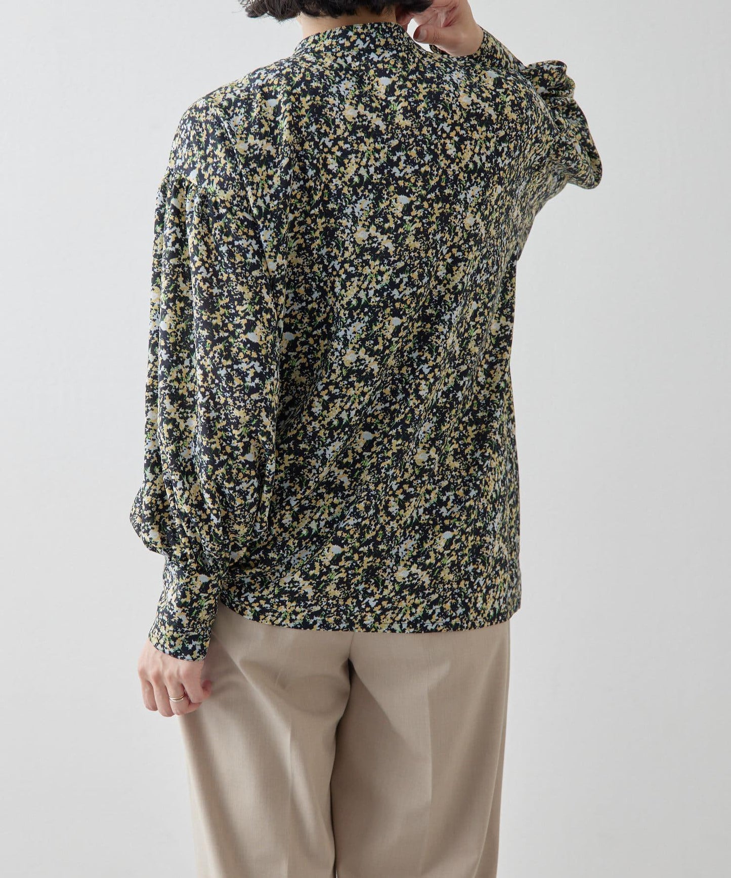 花紋/植物/圖案垂褶襯衫【SUM1 STYLE(斯密風格)】