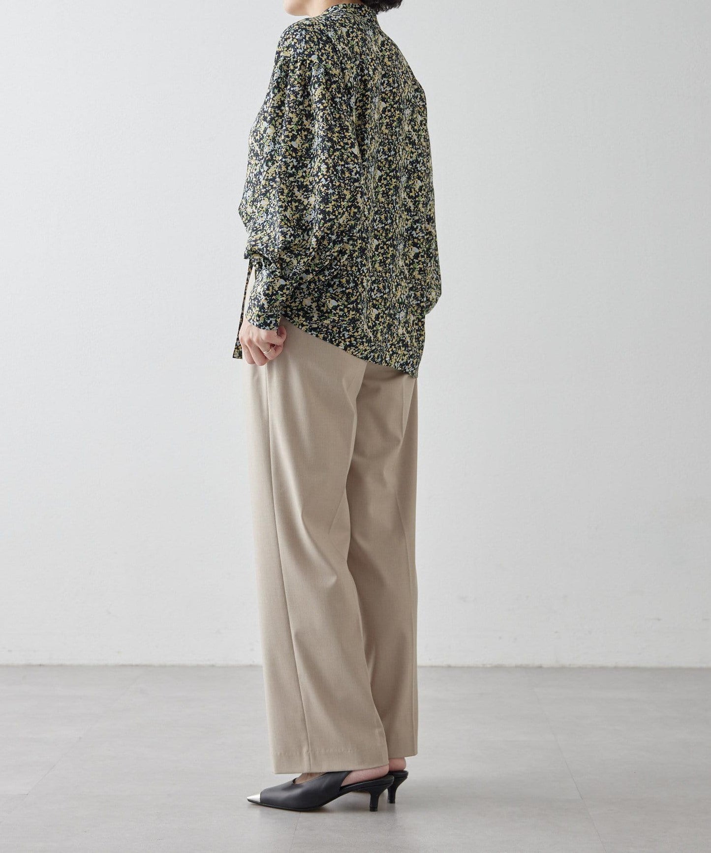 花紋/植物/圖案垂褶襯衫【SUM1 STYLE(斯密風格)】