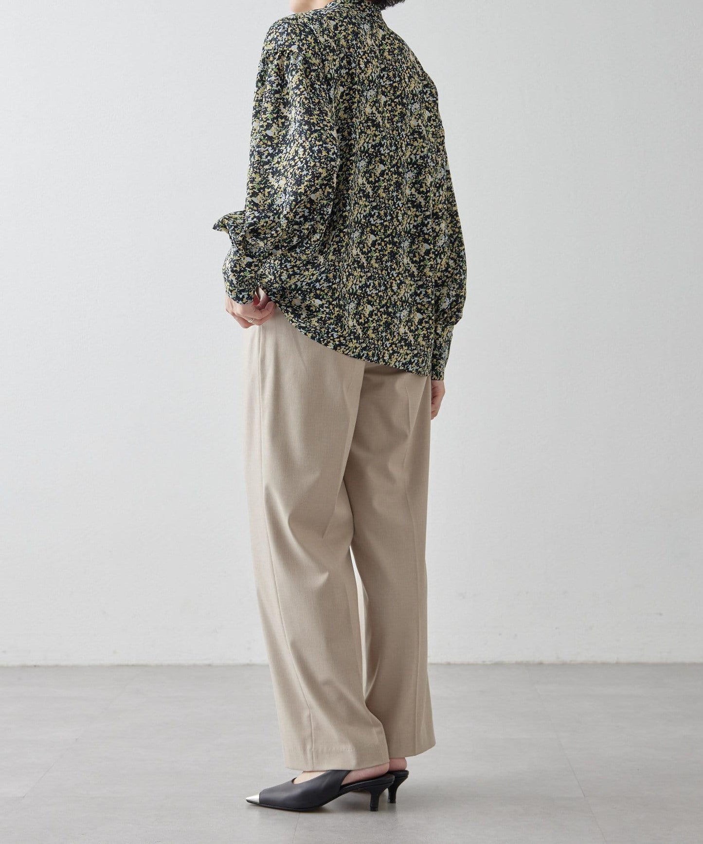 花紋/植物/圖案垂褶襯衫【SUM1 STYLE(斯密風格)】