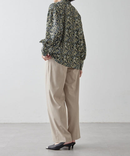 花紋/植物/圖案垂褶襯衫【SUM1 STYLE(斯密風格)】