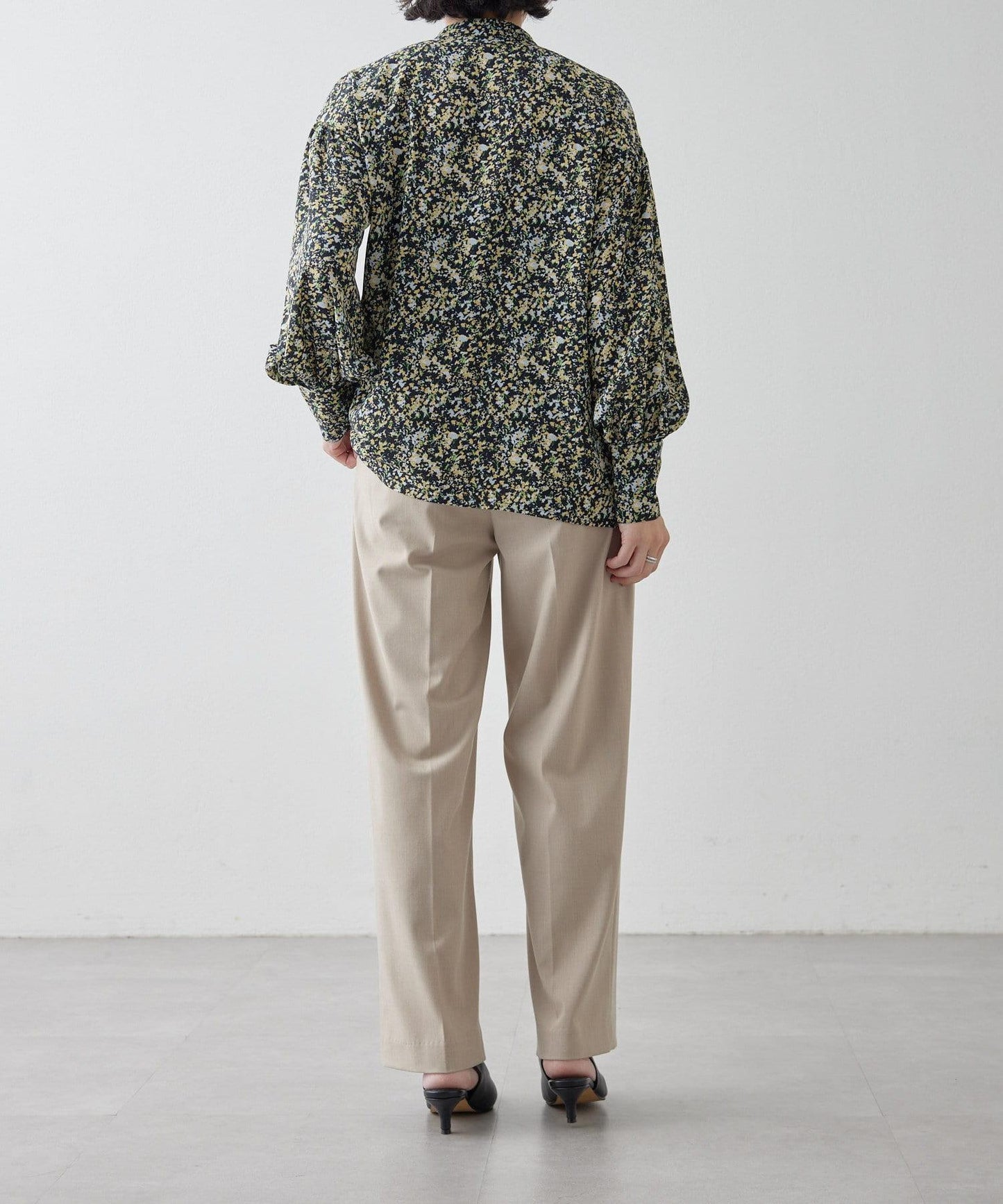 花紋/植物/圖案垂褶襯衫【SUM1 STYLE(斯密風格)】