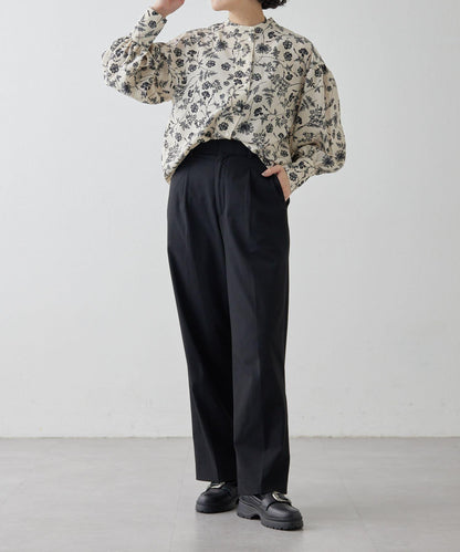 花紋/植物/圖案垂褶襯衫【SUM1 STYLE(斯密風格)】