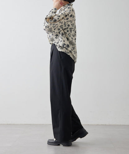 花紋/植物/圖案垂褶襯衫【SUM1 STYLE(斯密風格)】