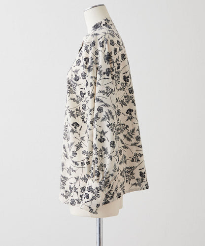 花紋/植物/圖案垂褶襯衫【SUM1 STYLE(斯密風格)】