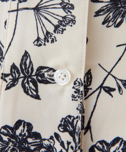 花紋/植物/圖案垂褶襯衫【SUM1 STYLE(斯密風格)】