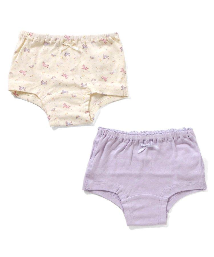 女童純棉全印花盒裝內褲/2條裝