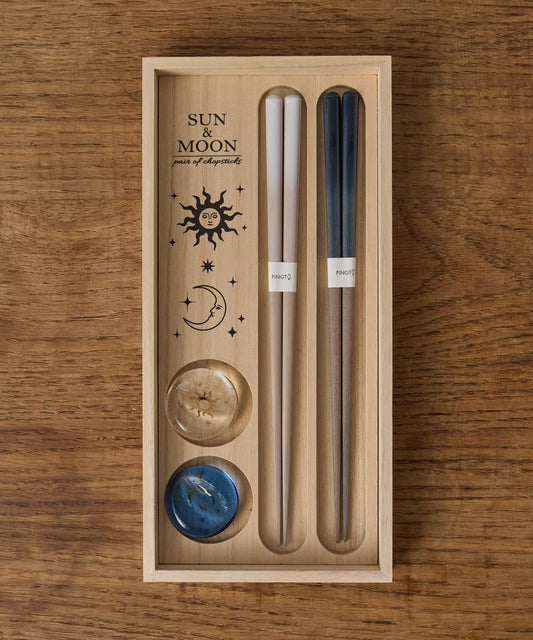 SUN&MOON 情侶筷子&筷子架套裝
