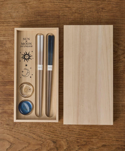 SUN&MOON 情侶筷子&筷子架套裝