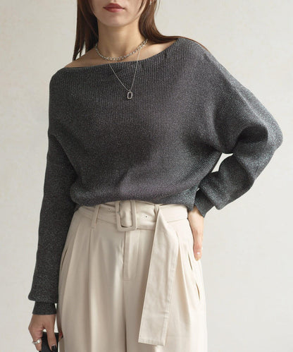 船領閃亮垂墜針織衫