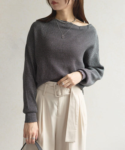 船領閃亮垂墜針織衫