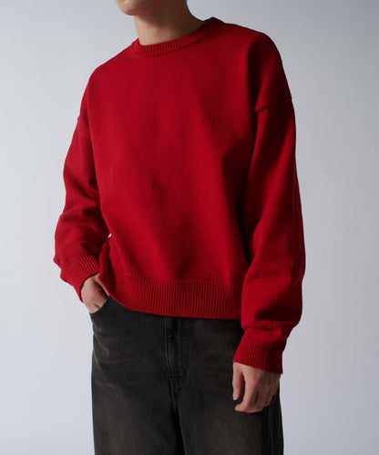 短款圓領針織衫