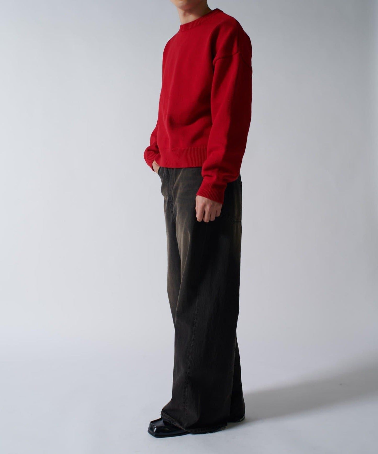 短款圓領針織衫