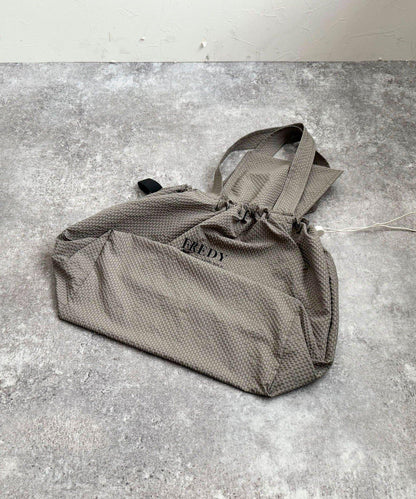 防水足球格子刺繡手提包