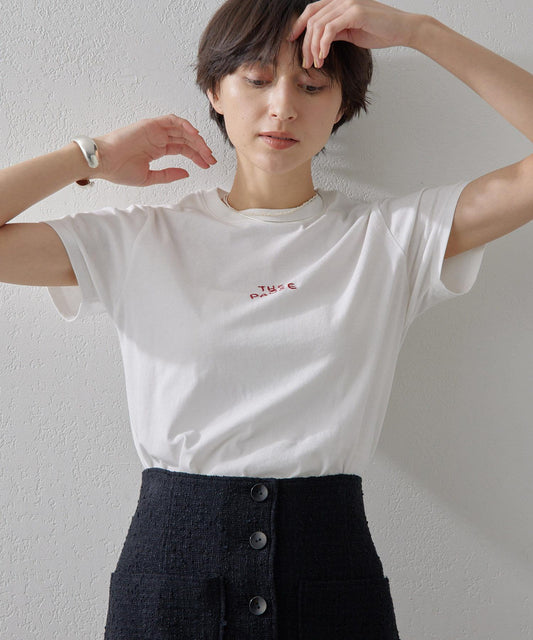 【THE PAUSE】THE PAUSE刺繡T恤
