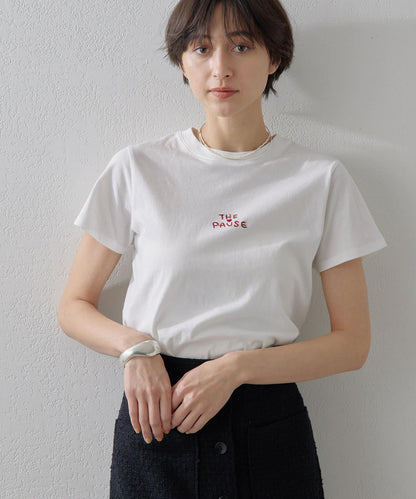 【THE PAUSE】THE PAUSE刺繡T恤