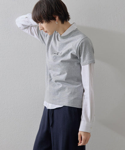 【THE PAUSE】THE PAUSE刺繡T恤