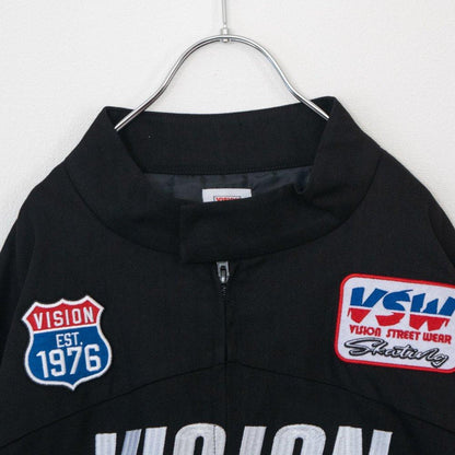 VISION STREET WEAR 鴨絨賽車夾克 黑色 (CT7268BK)