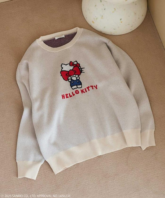 'HELLO KITTY' 提花針織衫