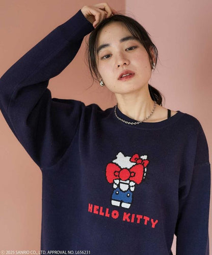 'HELLO KITTY' 提花針織衫