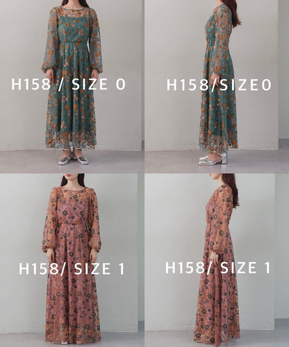 【婚禮/場合禮服】刺繡薄紗連衣裙