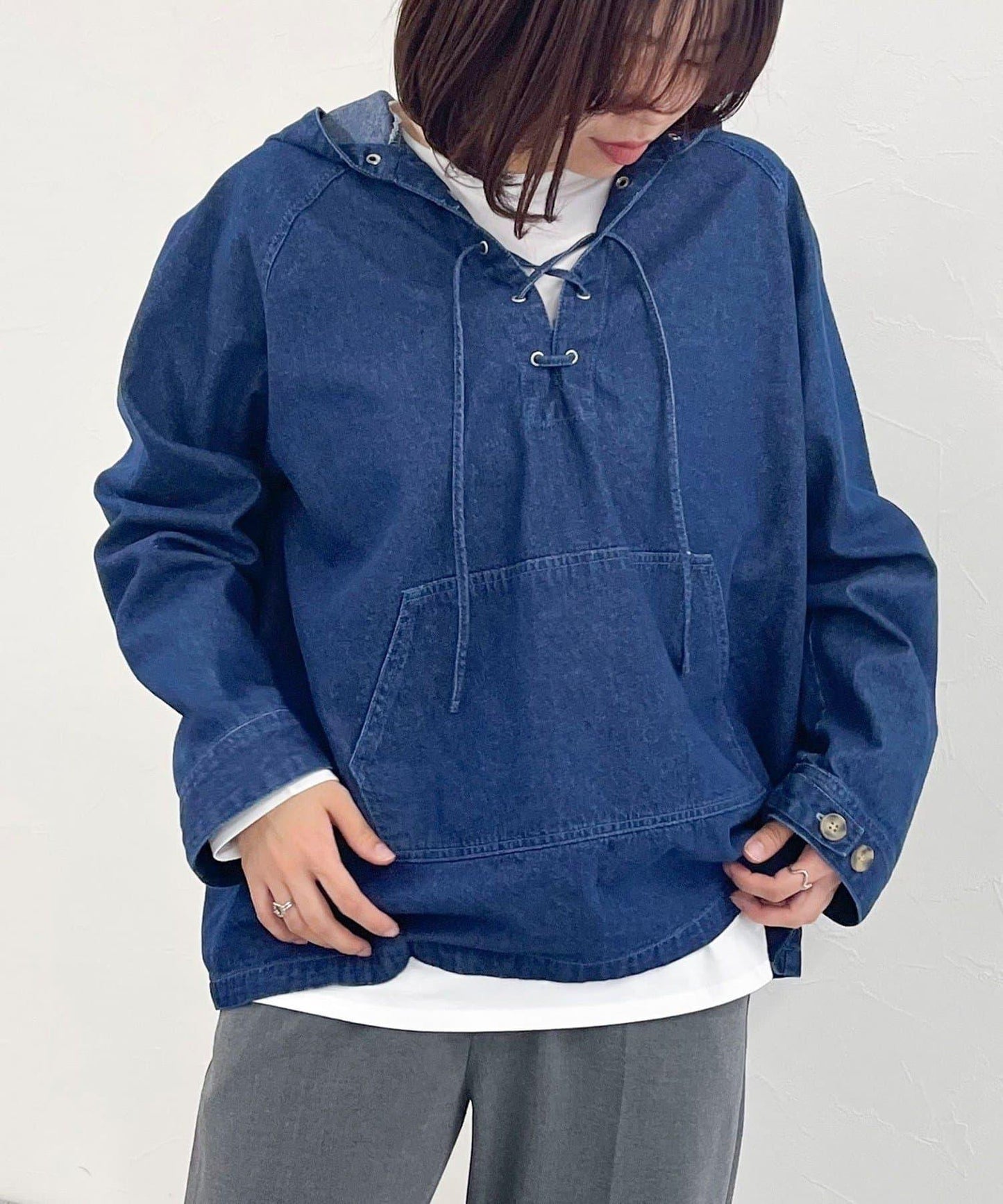 牛仔風格防風外套