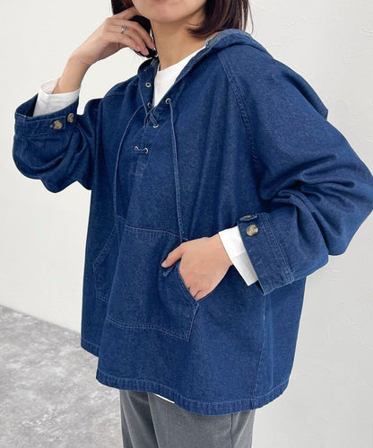 牛仔風格防風外套