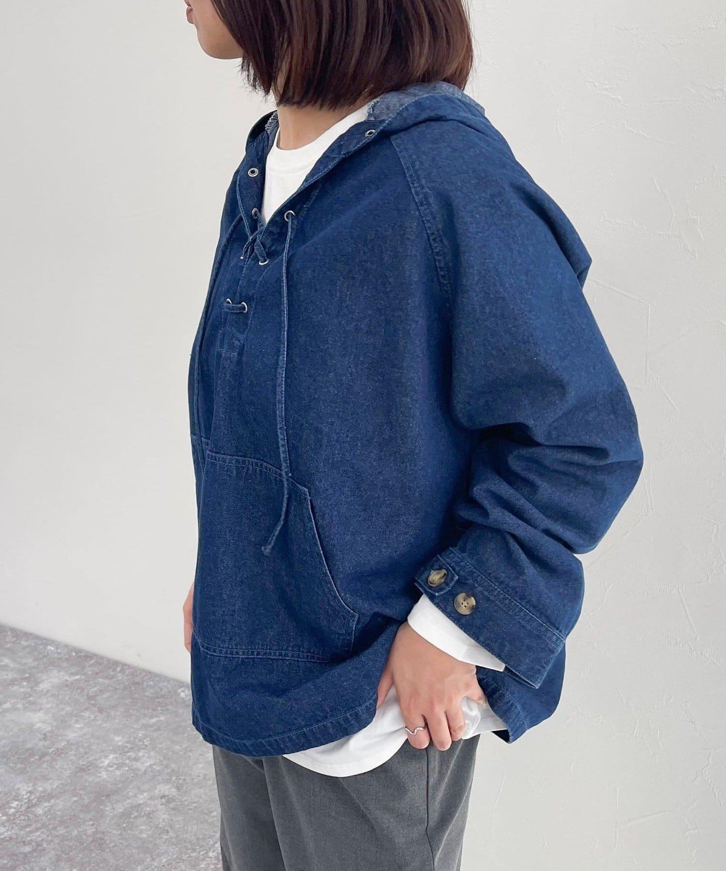 牛仔風格防風外套