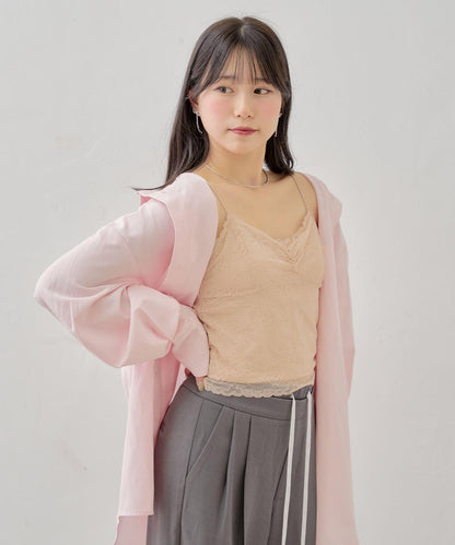 【收藏總選舉對象】帶杯蕾絲吊帶背心