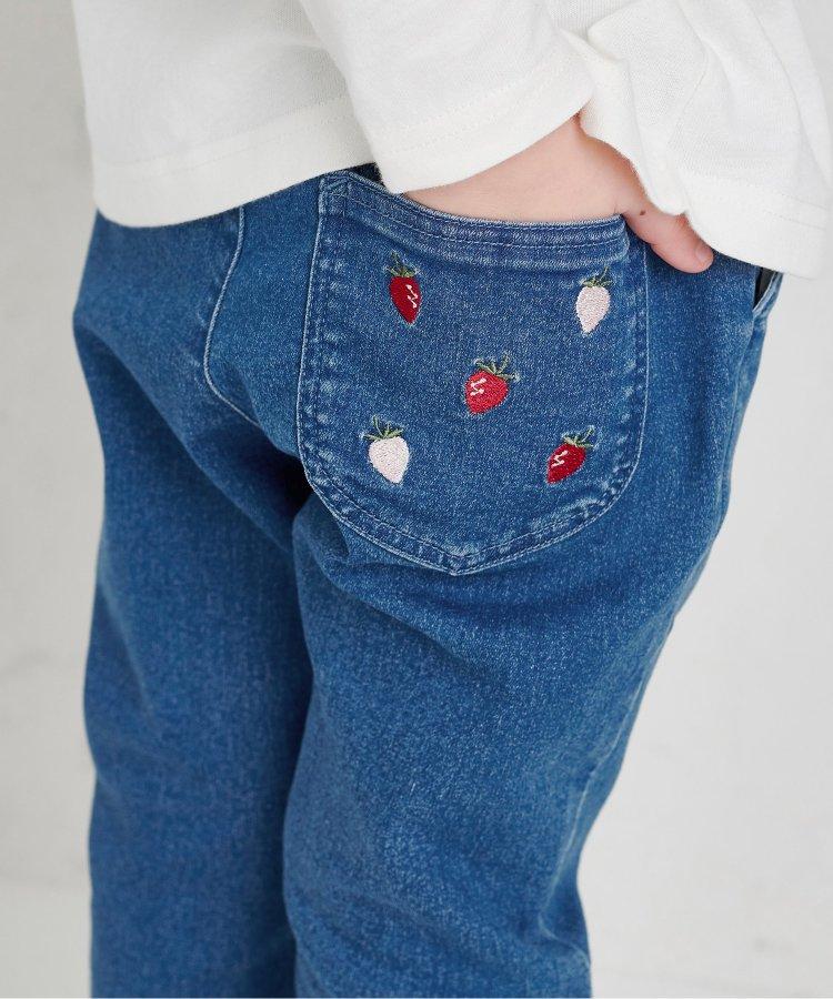水果刺繡口袋九分褲