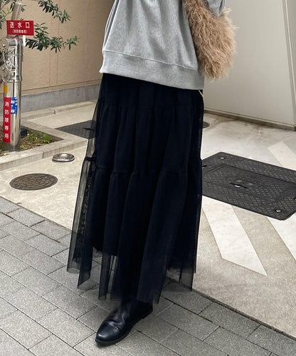 【SAKURA @___saku14_ 企劃】網眼層疊裙