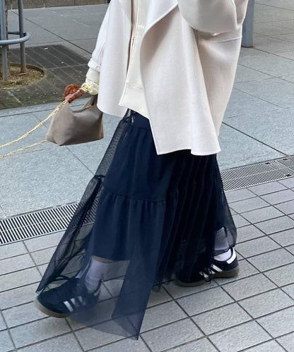 【SAKURA @___saku14_ 企劃】網眼層疊裙