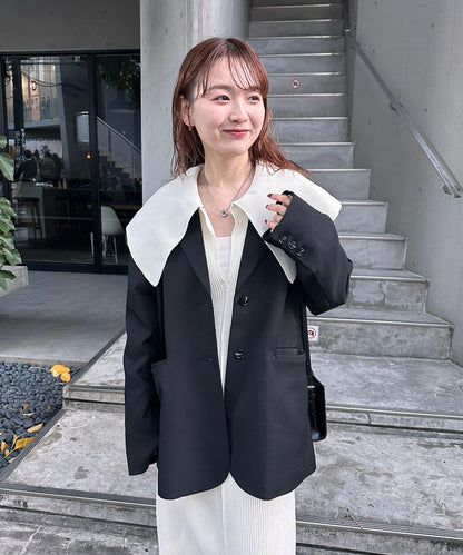 BIG彩色針織連衣裙