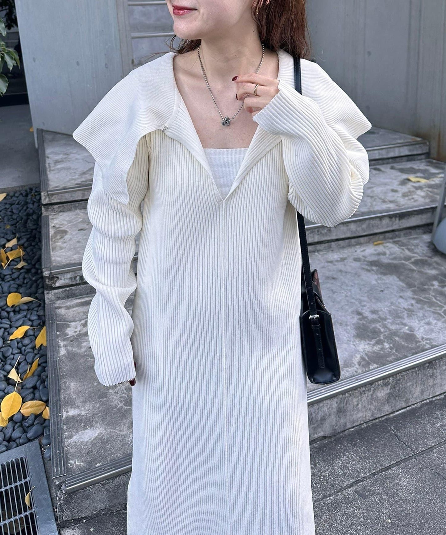 BIG彩色針織連衣裙