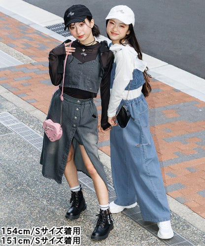 牛仔背心＆短袖T恤套裝